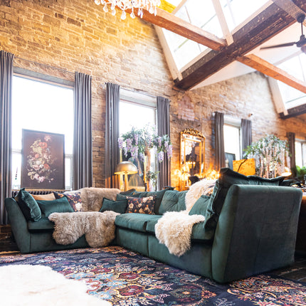 Marnie Corner Sofa in Duke Bottle Green Velvet