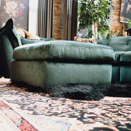Marnie Footstool in Duke Velvet