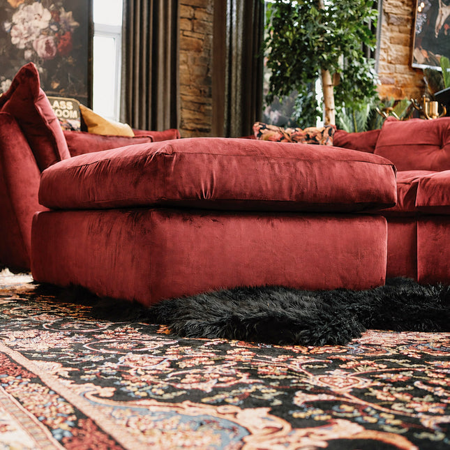 Marnie Footstool in Duke Velvet