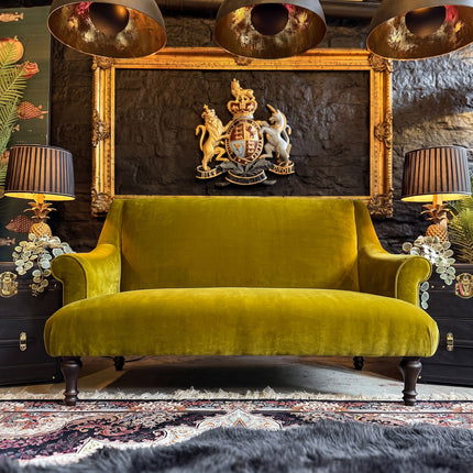 Maverick 2 Seater Sofa in Opulence Gold Citrene Velvet