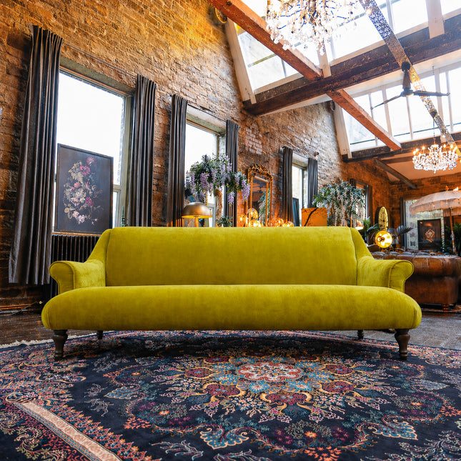 Maverick 4 Seater Sofa in Opulence Gold Citrene Velvet