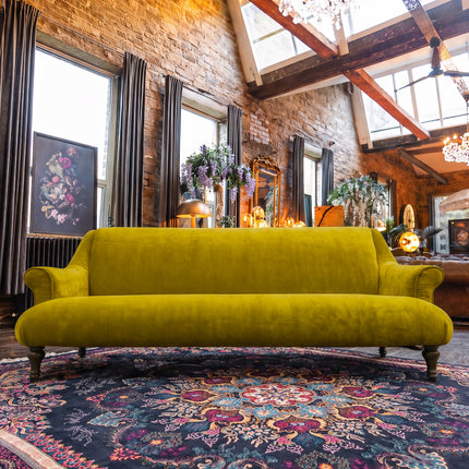 Maverick 4 Seater Sofa in Opulence Gold Citrene Velvet