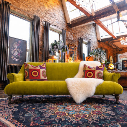 Maverick 4 Seater Sofa in Opulence Gold Citrene Velvet