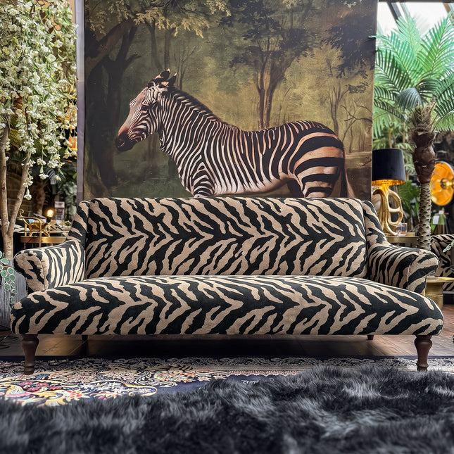 Maverick 4 Seater Sofa in Zebra Cream 
