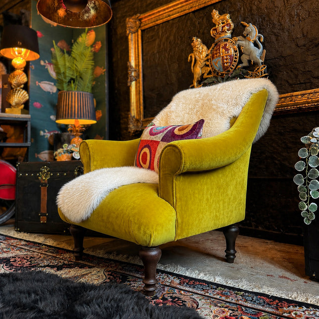 Maverick Armchair in Opulence Gold Citrene Velvet