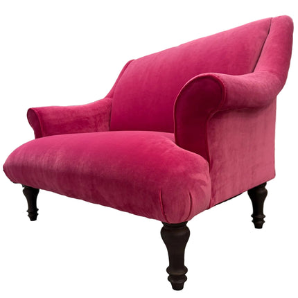 Maverick Loveseat in Opulence Pink Fuschia Velvet - Clearance