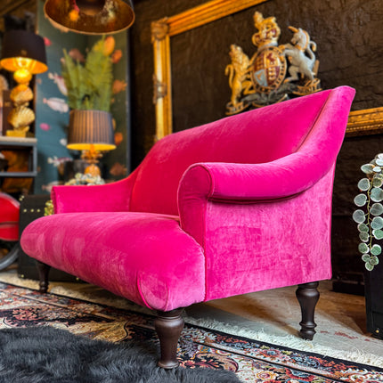 Maverick 2 Seater Sofa in Pink Opulence Fuschia Velvet