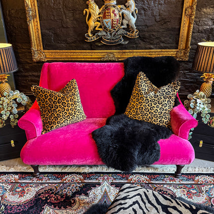 Maverick 2 Seater Sofa in Pink Opulence Fuschia Velvet