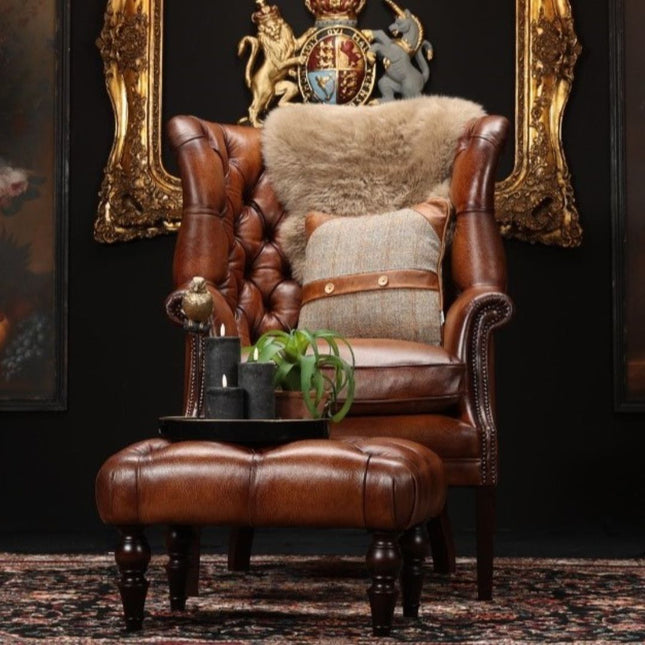 Mackenzie by Tetrad in Leather Hand Antiqued