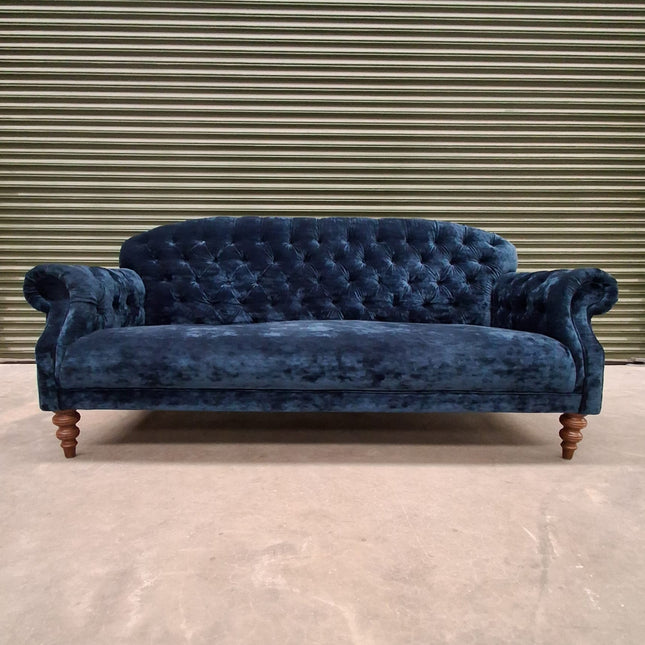 Mayfair 3 Seater in Sunshine Sapphire Velvet - Ex Display