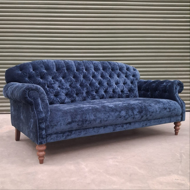 Mayfair 3 Seater in Sunshine Sapphire Velvet - Ex Display