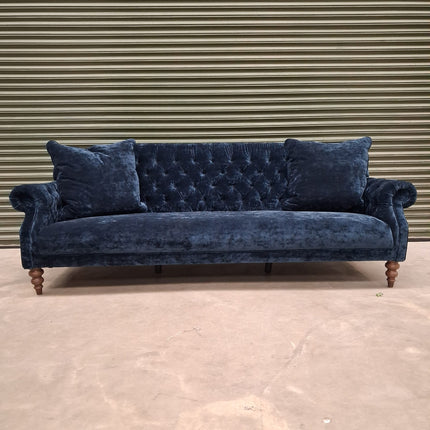Mayfair 4 Seater in Sunshine Sapphire Velvet - Ex Display