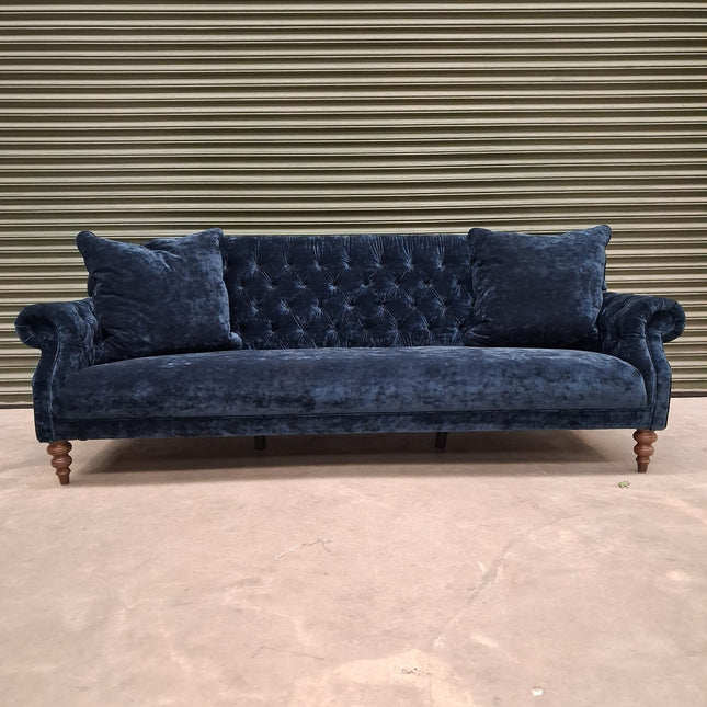Mayfair 4 Seater in Sunshine Sapphire Velvet - Ex Display