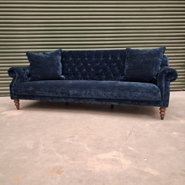 Mayfair 4 Seater in Sunshine Sapphire Velvet - Ex Display