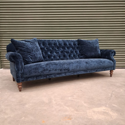 Mayfair 4 Seater in Sunshine Sapphire Velvet - Ex Display
