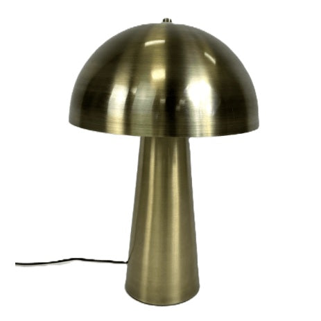 Mushroom Brushed Brass Table Lamp