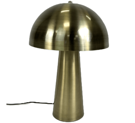 Mushroom Brushed Brass Table Lamp