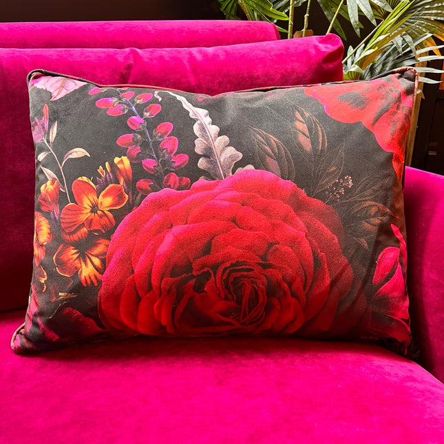 Cushion in Midnight Haze Velvet - Feather Filled (Various Sizes)