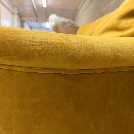 Bugsby 2 Seater Sofa in Plush Mustard Velvet - Ex Display