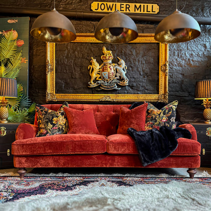 Monty High Back Chesterfield Sofa in Opulence Velvet