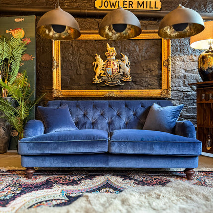 Monty High Back Chesterfield Sofa in Opulence Velvet