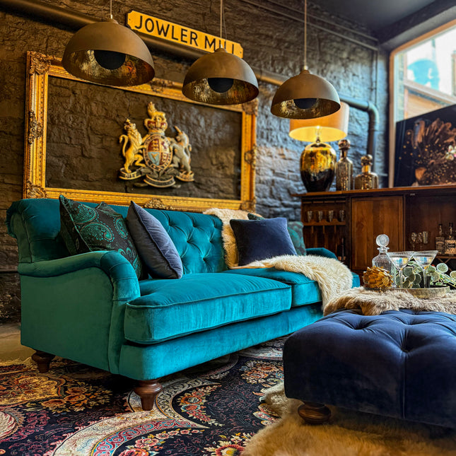 Monty High Back Chesterfield Sofa in Opulence Velvet
