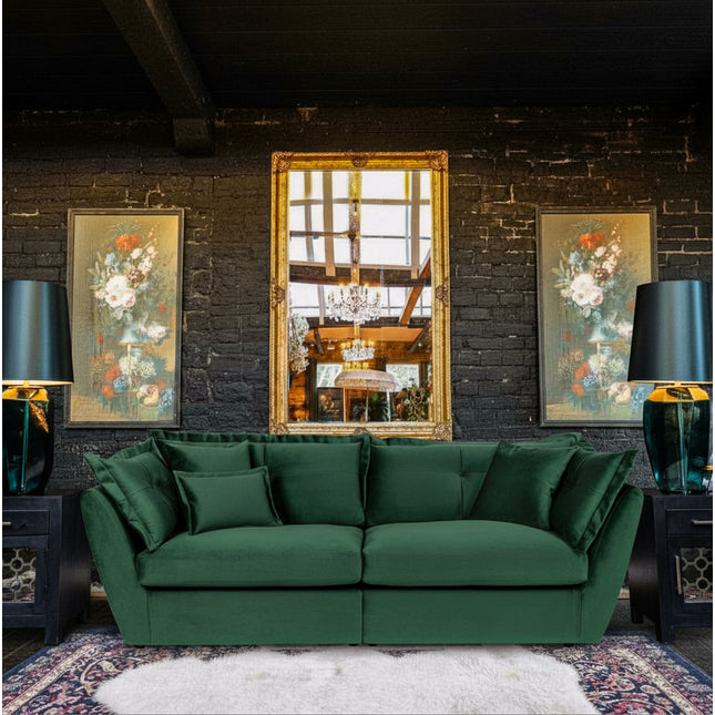 Moorland 3 Seater Sofa in Plush Velvet Emerald - Clearance