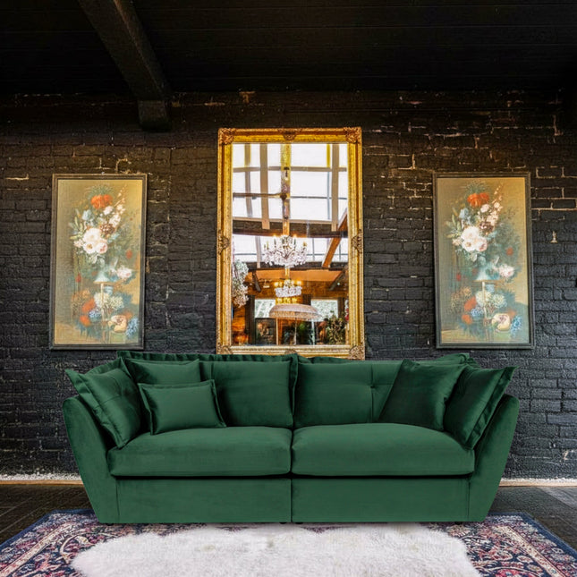 Moorland in Plush Emerald Velvet - (Various Sizes) - Clearance