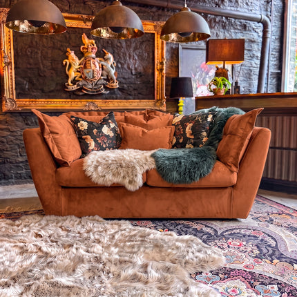 Moorland 2 Seater Sofa in Plush Marmalade Velvet