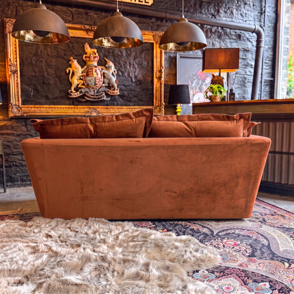 Moorland 3 Seater Sofa in Plush Marmalade Velvet
