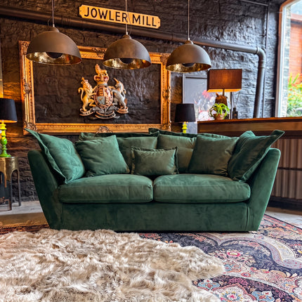 Moorland 3 Seater in Plush Emerald Velvet
