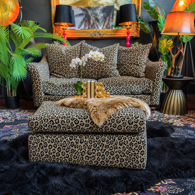 Moorland Footstool in Animal Print