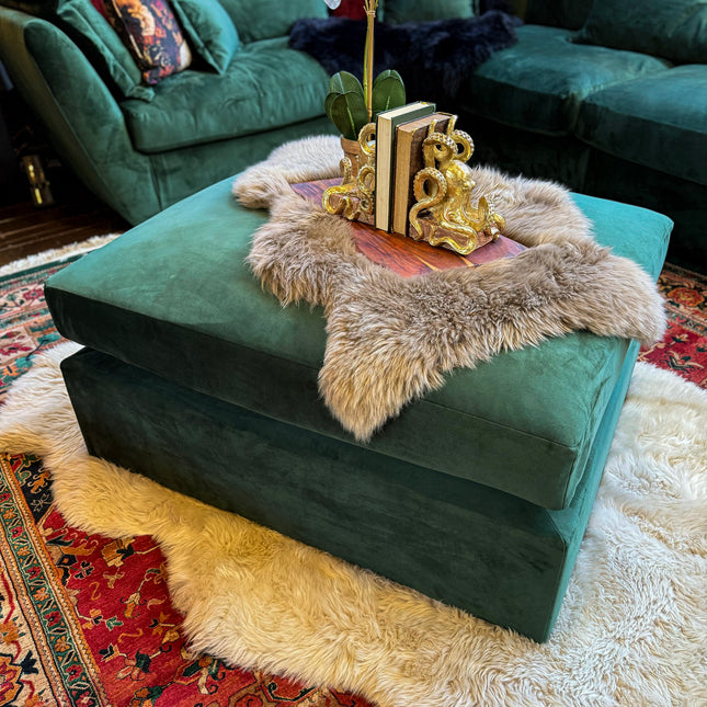 Moorland Footstool in Plush Velvet