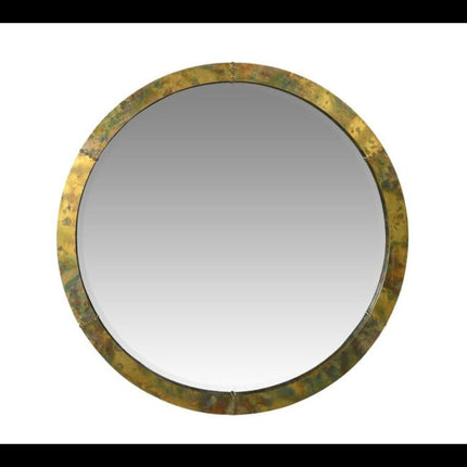 Mottled Brass Wall Mirror