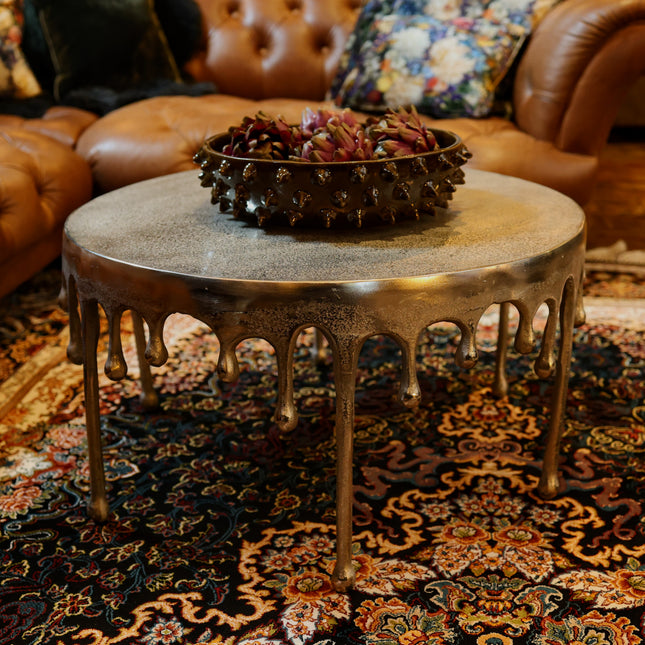 Nickel Drip Aluminium Coffee Table