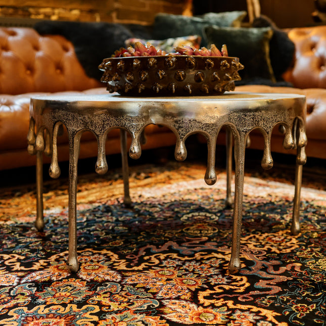Nickel Drip Aluminium Coffee Table