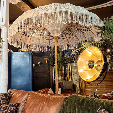 Natural Cotton Macrame Parasol