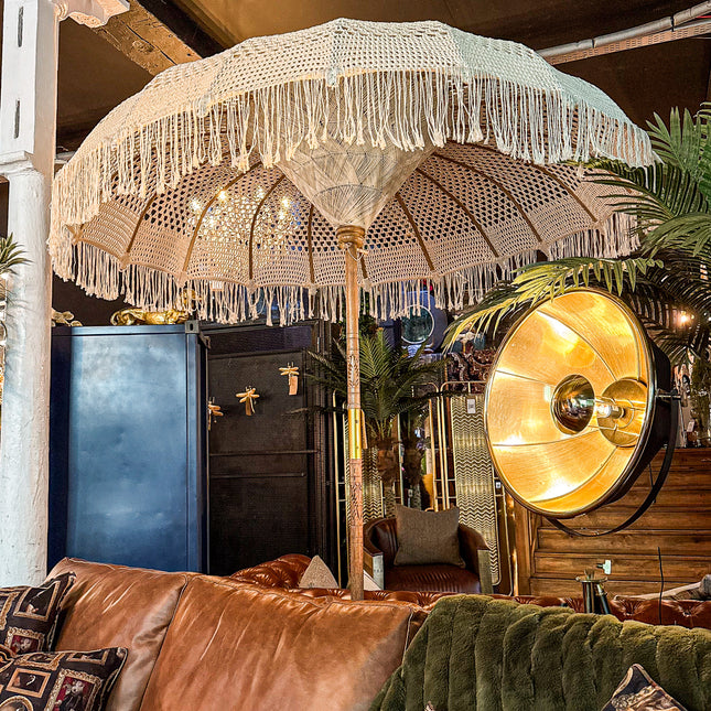 Natural Cotton Macrame Parasol
