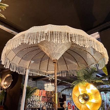 Natural Cotton Macrame Parasol