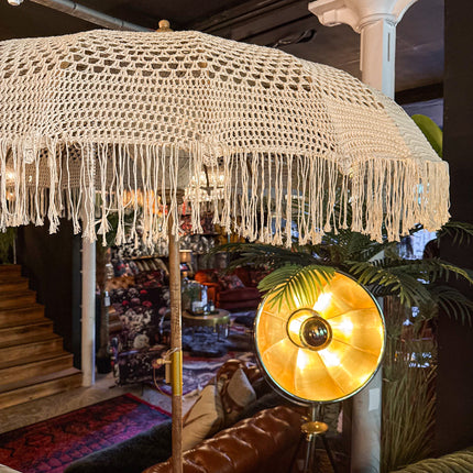 Natural Cotton Macrame Parasol