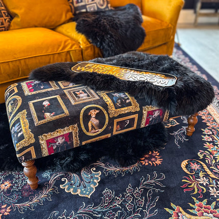 Selfridges Large Deluxe Footstool in Wall of Portraits