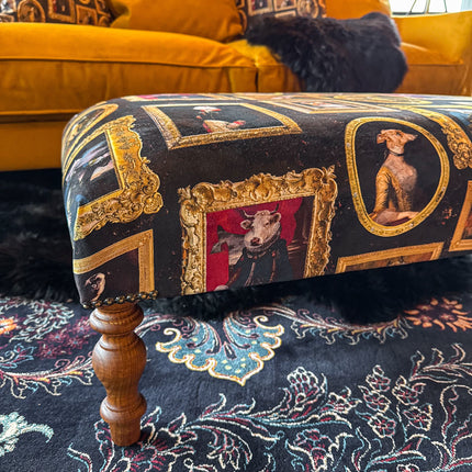 Selfridges Large Deluxe Footstool in Wall of Portraits