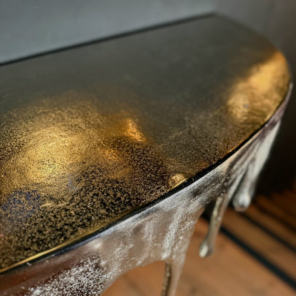 Nickel Drip Aluminium Console Table