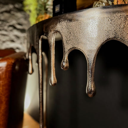 Nickel Drip Aluminium Console Table