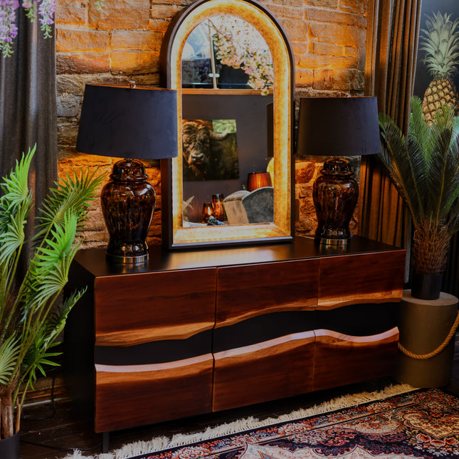 Wooden Large Sideboard Cabinet - Ombre 3 Door - Clearance