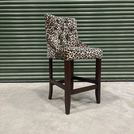 Oskar Bar Stool in Leopard Cream - Clearance