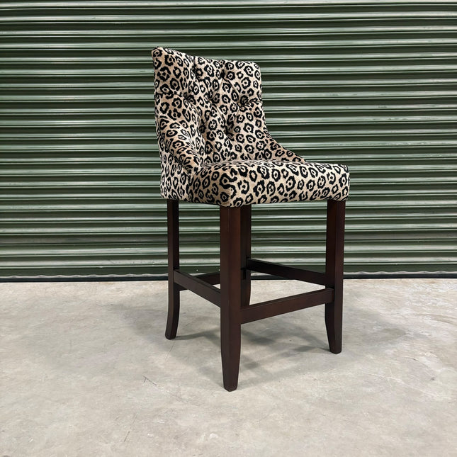 Oskar Bar Stool in Leopard Cream - Clearance