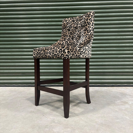 Oskar Bar Stool in Leopard Cream - Clearance