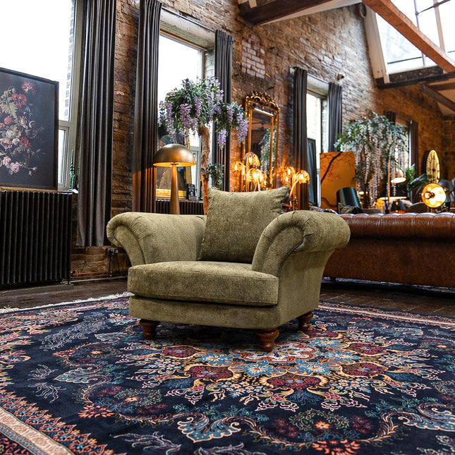Oliver Armchair in Green Khaki