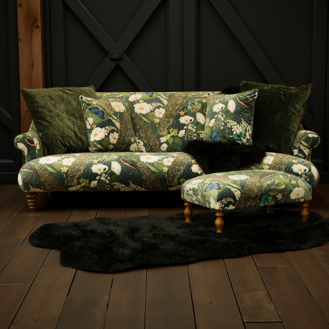 Osborn 3 Seater Sofa in Peacock Teal Velvet - Promo